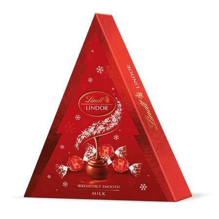 Dezert, 125 g, vianočný stromček, LINDT "Lindor", mliečna čokoláda