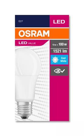 LED žiarovka, E27, guľa, A60, 13W, 1521 lm, 4000K (HF), OSRAM "Value" 1