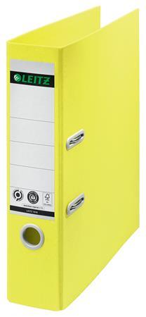 Pákový šanón, 80 mm, A4, kartón, recyklovateľný, LEITZ "180 Recycle", žltá
