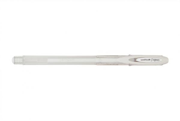 Gélové pero, 0,4 mm, s vrchnákom, UNI "UM-120", biele