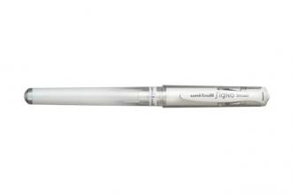 Gélové pero, 0,6 mm, s vrchnákom, UNI, "UM-153 Signo Broad", biele