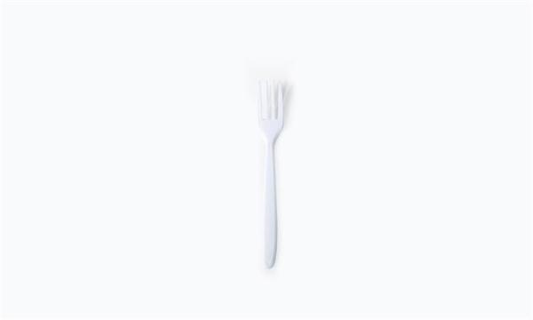 . Vidlička, plastová, znovu použiteľná, 18,5 cm, 50 ks "Venus", biela