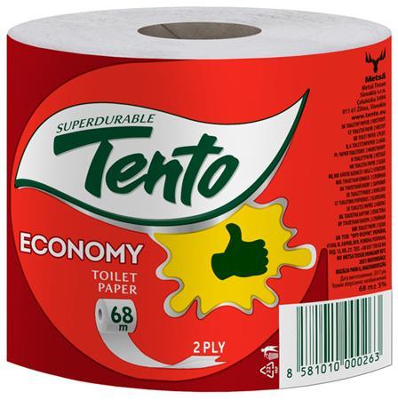 Toaletný papier, 2-vrstvový, 36 kotúčov, TENTO "Economy", prírodná