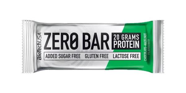 Proteínová tyčinka, bezlepková, 50g, BIOTECH USA "Zero Bar", čokoláda-oriešky 1