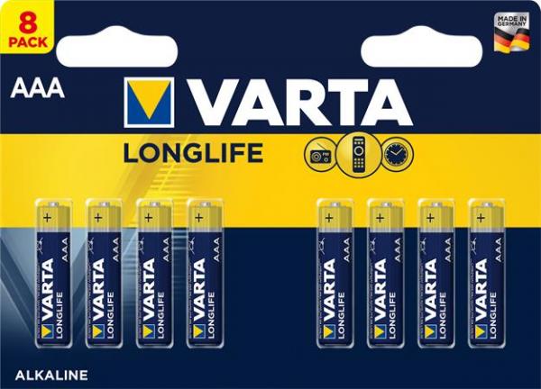 Batéria, AAA mikro, 8 ks, VARTA "Longlife"
