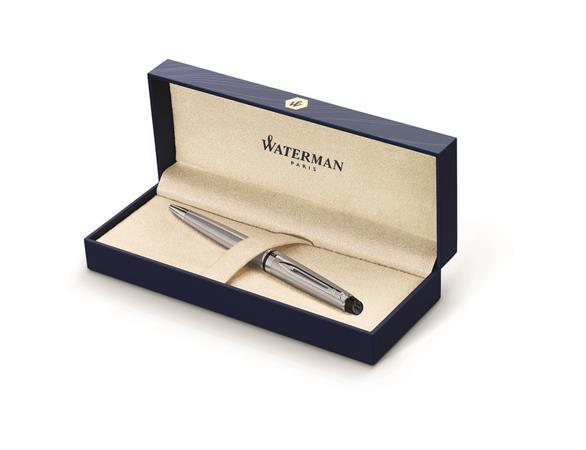 Guľôčkové pero, 0,7 mm, leštené kovoé telo pera, strieborný klip, WATERMAN "Expert III", m