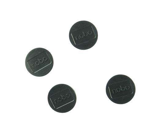 Magnetky, magnetické, pre biele tabule, 30 mm, 4 ks, NOBO, čierna