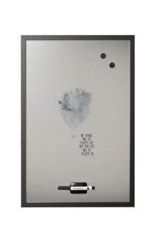 Odkazová tabuľa, strieborná, magnetická, 60x40 cm, čierny rám,  VICTORIA, "Travel"