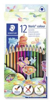 Farebné ceruzky, sada, trojuholníkový tvar, STAEDTLER "Noris Colour", 12 rôznych farieb