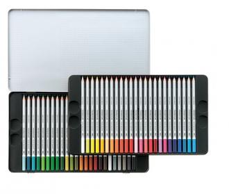 Akvarelové ceruzky, kovová krabica, STAEDTLER "Karat", 48 rôznych farieb