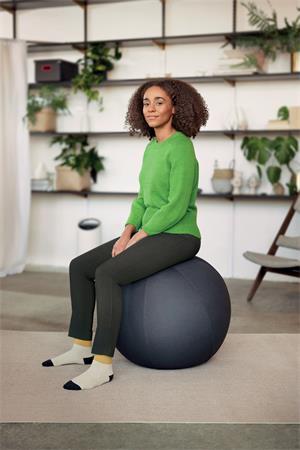 Gymnastická lopta na sedenie, so závažím proti odkotúľaniu, 75 cm, LEITZ "Ergo Active", sv