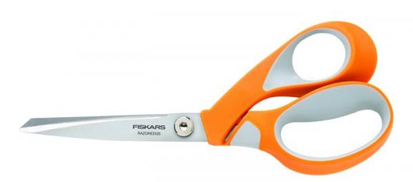 Nožnice, univerzálne,  21 cm, FISKARS "RazorEdge Softgrip", oranžové