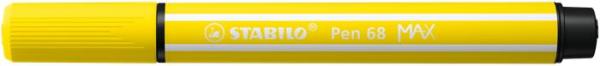 Fixka, 1-5 mm, zrezaný hrot, STABILO "Pen 68 MAX", citrónovo žltá