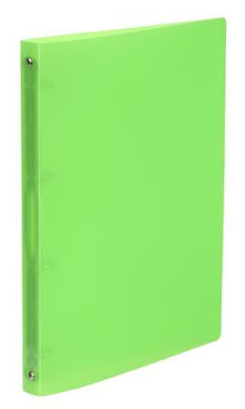 Krúžkový šanón, 4 krúžky, 25 mm, A4, PP, VIQUEL "Propyglass", zelená