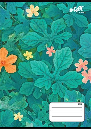 Zošit, A5, linajkový, 32 listov, 4-8. trieda, COOL BY VICTORIA, "Floral garden", "21-32"