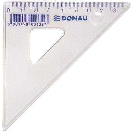 Pravítko, trojuholníkové, plastové, 45 stup., 8,5 cm, DONAU