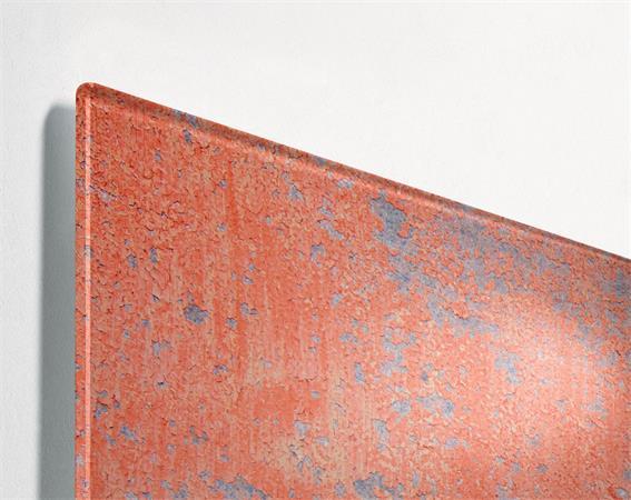 Magnetická sklenená tabuľa, 91x46x1,5 cm, SIGEL "Artverum® ", vzor steny, červená, matná