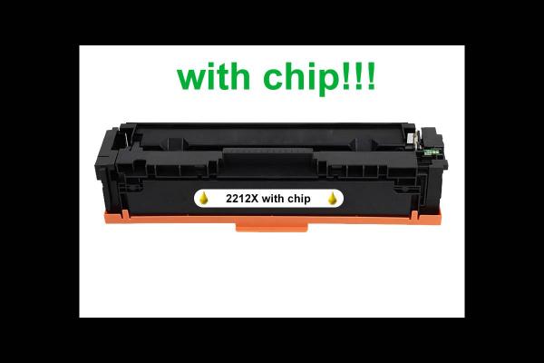 Kompatibilný toner pre HP 207X/W2212X-Plne funkčný čip! Yellow 2450 strán