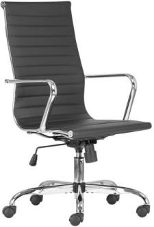 . Kancelárska stolička, textilné čalúnenie, chrómový podstavec, 2 ks/bal, "PRESTON", čierna