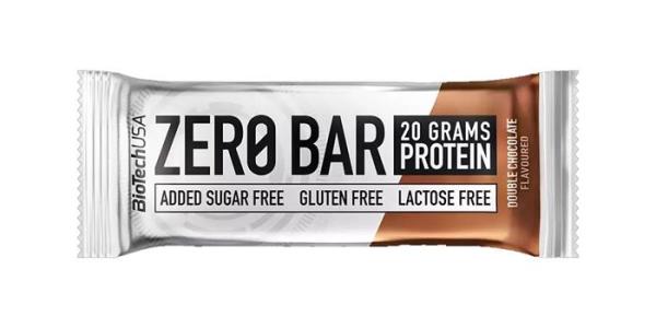 Proteínová tyčinka, bezlepková, 50g, BIOTECH USA "Zero Bar", dvojitá čokoláda 1