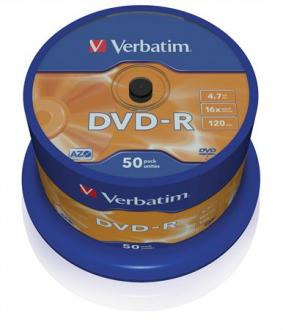 VERBATIM DVD-R 4,7 GB, 16x, cake box (AZO)