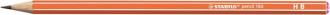 Grafitová ceruzka, 2B, šesťhranná, neónové telo, STABILO "160", oranžová