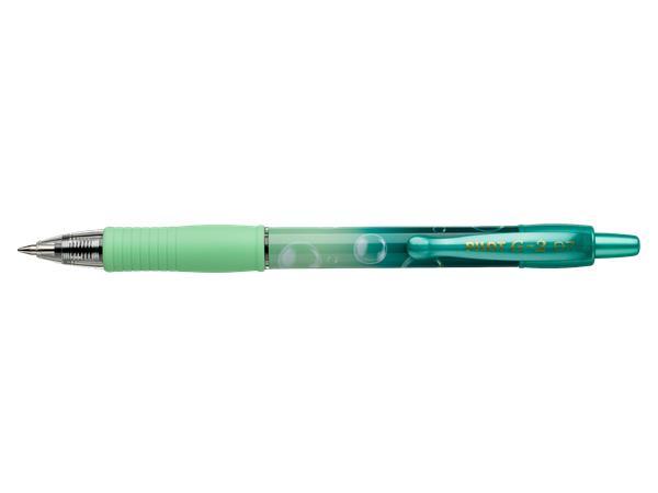 Gélové pero, 0,32 mm, stláčací mechanizmus, PILOT "G-2 Green Bubble", modrá 1