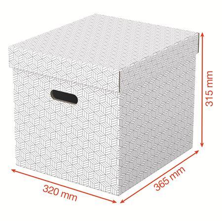 Úložný kubický box, ESSELTE "Home", biela