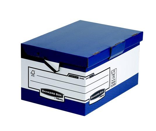 FELLOWES Archívny kontajner, kartónový, ergonomický úchyt, otváranie veka nahor, "BANKERS BOX® by F