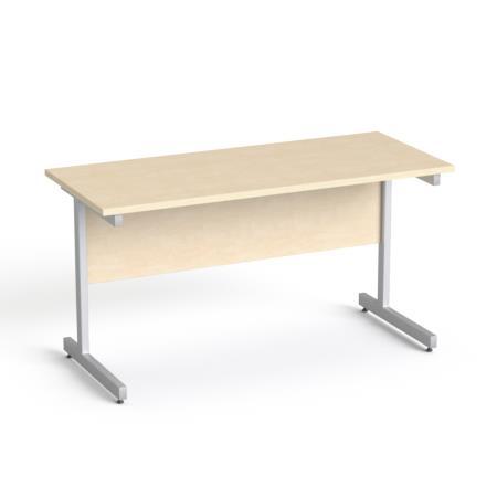 Písací stôl, so sivými kovovými nohami, 140x70cm, MAYAH "Freedom SV-26", javorová