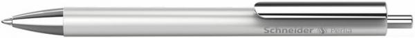 Guličkové pero, 0,5 mm, tlačidlový systém ovládania, biele telo pera, SCHNEIDER, "Perlia",