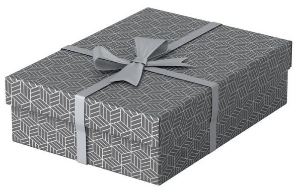 Úložný a darčekový box, ESSELTE "Home", sivá