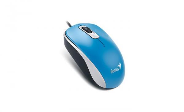 Myš, drôtová, optická, štandardná veľkosť, USB, GENIUS "DX-120", modrá