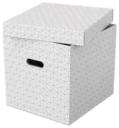 Úložný kubický box, ESSELTE "Home", biela