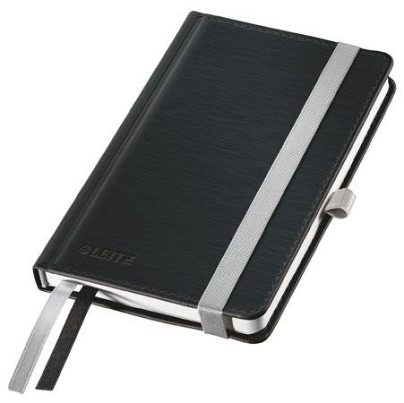 Zápisník, A6, štvorčekový, 80 strán, s tvrdou obálkou, LEITZ "Style", saténovo čierna