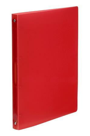 Krúžkový šanón, 4 krúžky, 25 mm, A4, PP, VIQUEL "Propyglass", červená