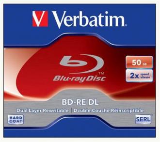 BD-R Blu-Ray, dvojvrstvové, 50 GB, 2x, prepisovateľné, klasický obal, VERBATIM