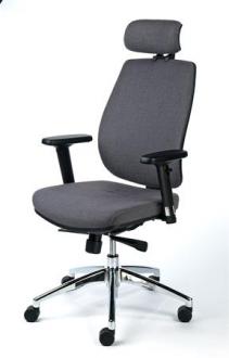 Kancelárska stolička, nastaviteľné opierky rúk, čierny poťah, čierny podstavec, MAYAH "Gra