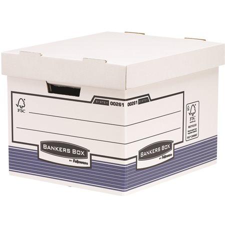 Archívny kontajner, kartónový, štandardný, "BANKERS BOX® SYSTEM by FELLOWES®", modrý