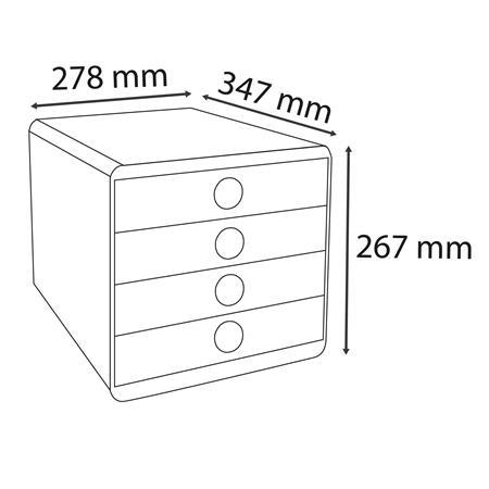 Box na dokumenty, plast, 4 zásuvky, EXACOMPTA "Pop-Box", biely 3