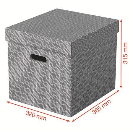 Úložný kubický box, ESSELTE "Home", sivá