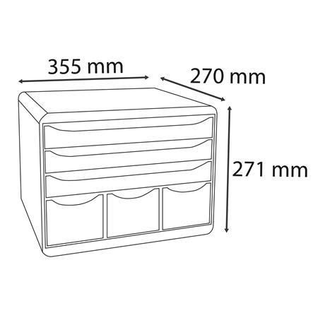 Box na dokumenty, plast, 6 zásuviek, EXACOMPTA "Store-Box Maxi Iderama®" 3