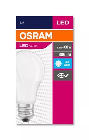 LED žiarovka, E27, guľa, A60, 8,5W, 806lm, 4000K (HF), OSRAM "Value" 1