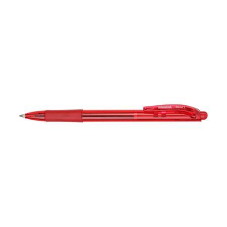 Guľôčkové pero, 0,35 mm, stláčací mechanizmus, PENTEL "BK417", červená