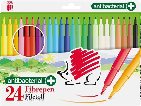 Fixky, sada, antibakteriálne, ICO "Ježko 300", 24 rôznych farieb