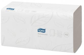 Papierové utierky, skladané, systém H2, TORK "Xpress® Soft Multifold", biela