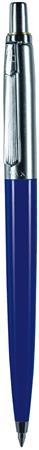 Guľôčkové pero, 0,8 mm, stláčací mechanizmus, v krabici, tmavomodré telo pera, PAX, modré