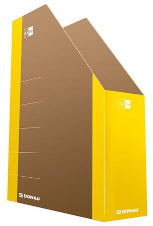 Zakladač, kartón, 80 mm, DONAU "Life", neónová žltá