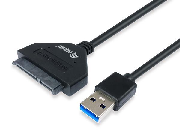 Prevodný kábel, USB 3.2-SATA prevodník, 0,5 m, EQUIP