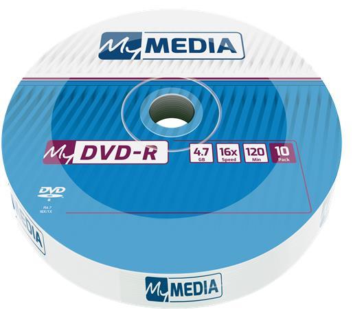 DVD-R disk, 4,7 GB, 16x, zmršťovacie balenie, MYMEDIA